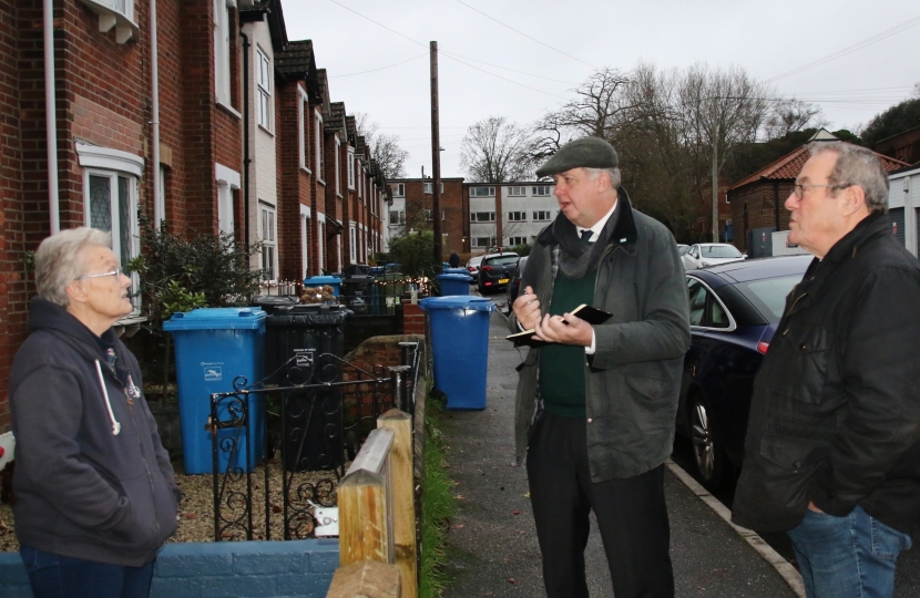 Talking with resident